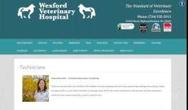 
							         Support Staff | Wexford Veterinary Hospital								  
							    
