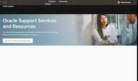 
							         Support | Support Resources | Customer Support | Oracle								  
							    