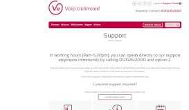 
							         Support - Voip Unlimited								  
							    