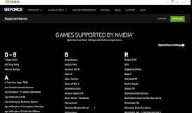 
							         Supported Games | GeForce Experience - Nvidia								  
							    