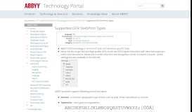 
							         Supported OCR Text/Print Types [Technology Portal]								  
							    