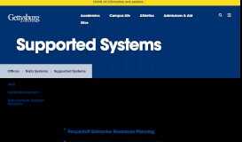 
							         Supported Systems - Data Systems - Gettysburg College								  
							    