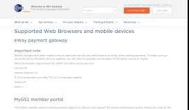 
							         Supported Web Browsers and mobile devices - GS1 Australia								  
							    