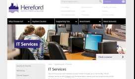 
							         Supporting you > IT Services | Hereford Sixth form college								  
							    