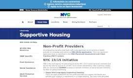 
							         Supportive Housing Providers - HRA - NYC.gov								  
							    