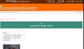 
							         Surbhi Shah | Edward-Elmhurst Health								  
							    