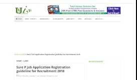 
							         Sure P Job Application Registration guideline for Recruitment 2018								  
							    