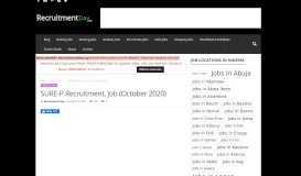 
							         SURE-P Recruitment 2019/2020 - SURE P Job on www.sure-p.gov.ng ...								  
							    