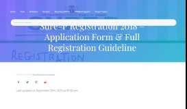
							         Sure-P Registration 2018 – Application Form & Full Registration ...								  
							    