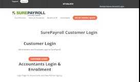 
							         SurePayroll Login - Customer Log In								  
							    