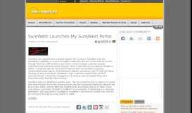 
							         SureWest Launches My SureWest Portal - Telecompetitor								  
							    
