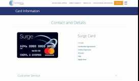
							         Surge Card - Card Info| Contact and Details								  
							    