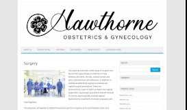 
							         Surgery – Hawthorne OB/GYN Associates								  
							    