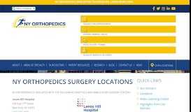 
							         Surgery Locations - NY Orthopedics								  
							    