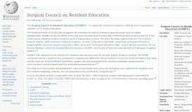 
							         Surgical Council on Resident Education - Wikipedia								  
							    