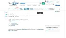 
							         Surgical portal legal definition of surgical portal - Legal Dictionary								  
							    