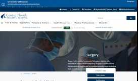 
							         Surgical Services | Central Florida Regional Hospital								  
							    