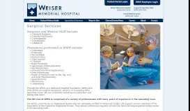 
							         Surgical Services - Weiser Memorial Hospital								  
							    