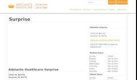 
							         Surprise - Adelante Healthcare								  
							    