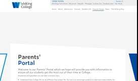 
							         Surrey | Parents' Portal - Woking College								  
							    