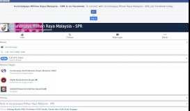 
							         Suruhanjaya Pilihan Raya Malaysia - SPR - Home | Facebook								  
							    