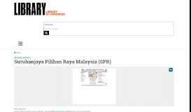 
							         Suruhanjaya Pilihan Raya Malaysia (SPR) | Library of Congress								  
							    