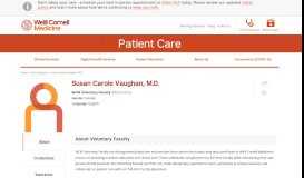 
							         Susan Carole Vaughan, M.D. | Weill Cornell Medicine								  
							    