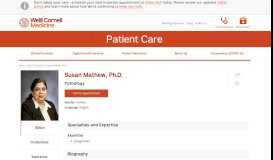 
							         Susan Mathew, Ph.D. | Weill Cornell Medicine								  
							    