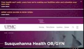 
							         Susquehanna Health OB/GYN | UPMC Susquehanna								  
							    