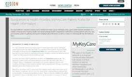 
							         Susquehanna Health Provides MyKeyCare Patient Portal for Health ...								  
							    