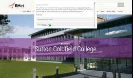 
							         Sutton Coldfield College - Birmingham Metropolitan College								  
							    