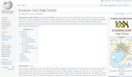 
							         Suzanne Cory High School - Wikipedia								  
							    
