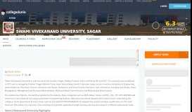 
							         Swami Vivekanand University, Sagar Courses & Fees 2019-2020								  
							    