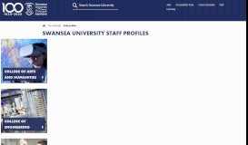 
							         Swansea University Staff Profiles - Swansea University								  
							    