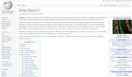 
							         Swap (finance) - Wikipedia								  
							    