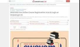 
							         SWAYAM Free Online Course Registration & Login at ...								  
							    
