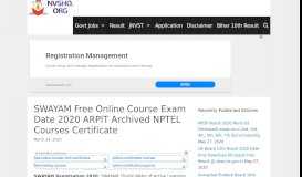
							         SWAYAM Registration 2019: Free Online Course Test ...								  
							    