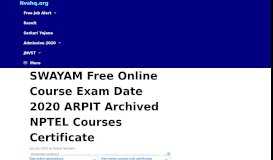 
							         SWAYAM Registration 2019: Free online course test registration								  
							    