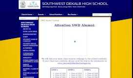 
							         SWD ALUMNI CENTRAL - Southwest DeKalb High School								  
							    