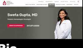 
							         Sweta Gupta, MD | Indiana Hemophilia & Thrombosis Center								  
							    
