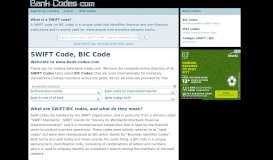 
							         SWIFT Code, BIC Code								  
							    