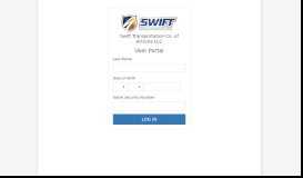 
							         Swift Transportation Co. of Arizona LLC - User Portal								  
							    