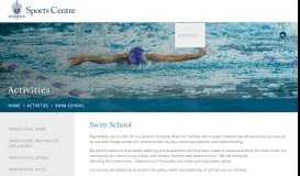 
							         Swim School - WS Sports Centre								  
							    