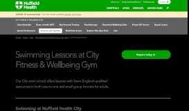 
							         Swimming lessons in City | Nuffield Health								  
							    