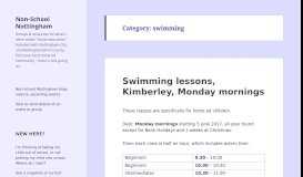 
							         swimming – Non-School Nottingham								  
							    