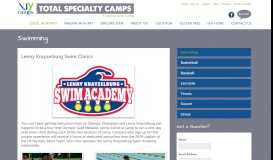 
							         Swimming - Total Specialty Camps								  
							    