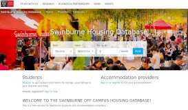 
							         Swinburne Housing Database								  
							    