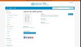 
							         Swine flu ADR portal								  
							    