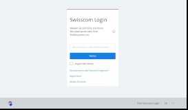 
							         Swisscom Login - Webhosting								  
							    