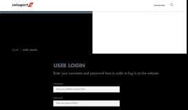 
							         Swissport | User Login								  
							    